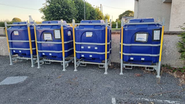 The four water tanks installed at Knockainey Community Centre