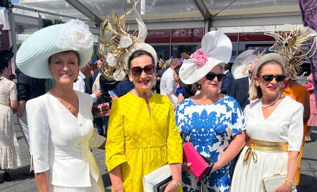 Here I'm pictured beside the ever-stylish Faith Amond from County Carlow and friends