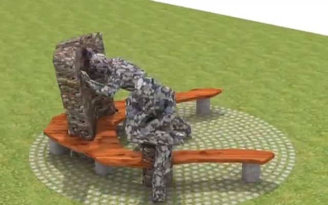 The proposed bench at Barrington's Pier