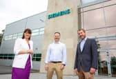 Anne-Marie Tierney le Roux, IDA Ireland, John Bolger - Director of Engineering and Robert Byrne, IDA Ireland  at the announcement | PICTURES: Arthur Ellis
