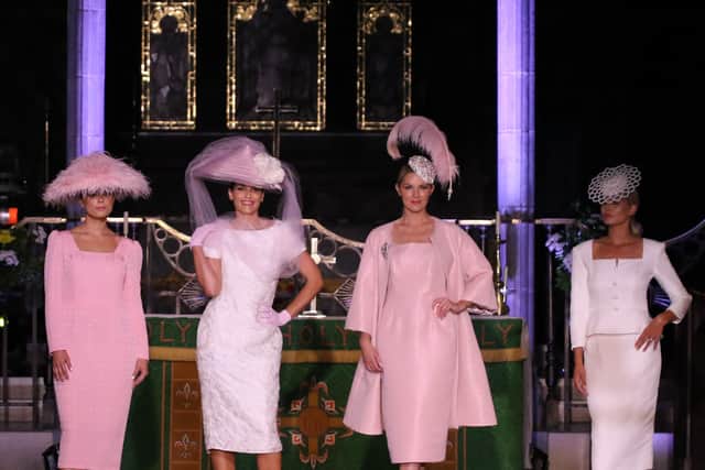 It was held in the magnificent surroundings of St Mary’s Cathedral and I have to say it was one of the most fantastic fashion shows that the Holman Lee Agency has been involved in from the point of view of featuring amazing designers from all over Ireland and France.