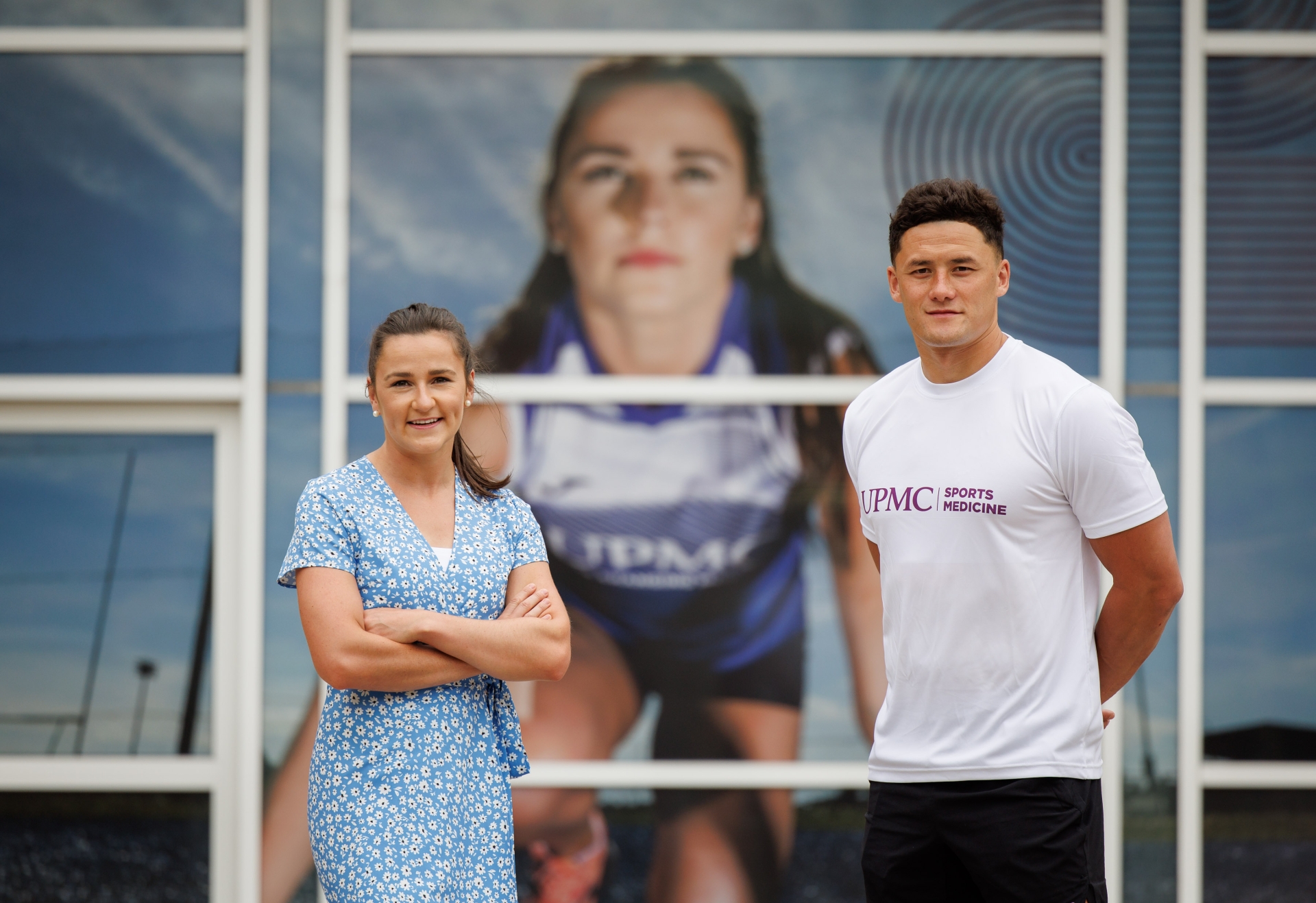 UPMC ambassadors, Lee Chin (Wexford hurler) and Phil Healy (Olympic athlete) attended the official opening of the new clinic | PICTURES: Andres Poveda