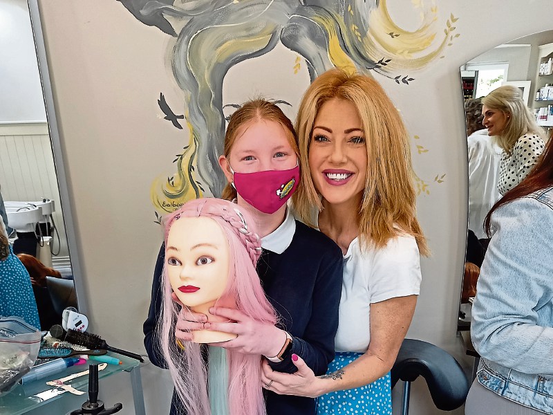 Becasue we’re worth it: Nikola enjoyed a master class with stylist Aisling from Mary's Hair Salon in Croom