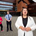 Pictured at the Irish World Academy of Dance, UL were, Dr. Sandra, Inspector Oliver Nally and Anna Banko Szumacher who will perform at the concert | PICTURES: Alan Place