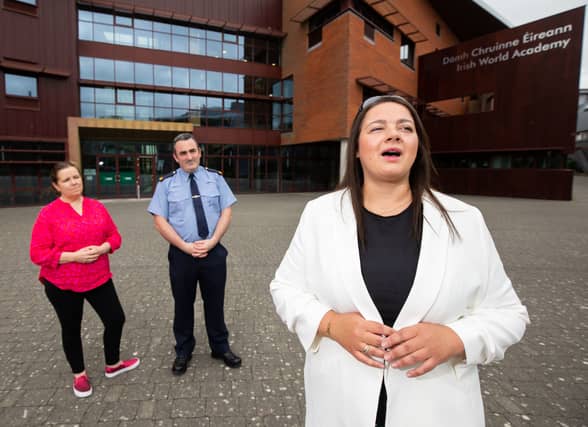 Pictured at the Irish World Academy of Dance, UL were, Dr. Sandra, Inspector Oliver Nally and Anna Banko Szumacher who will perform at the concert | PICTURES: Alan Place