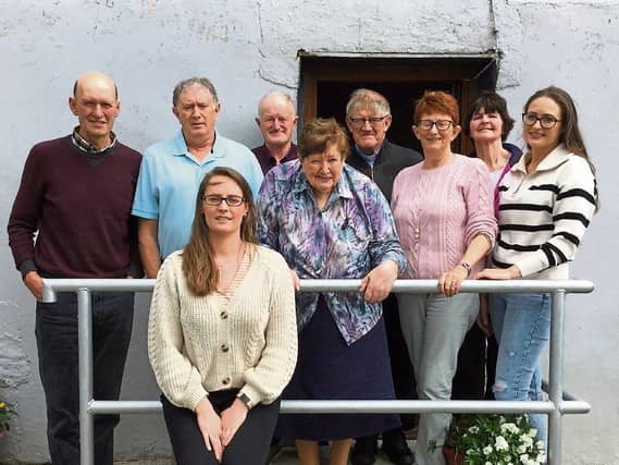 Diarmuid O’Connor, John Lynch, James Lynch, Fr Duggan, Bridie Ann Lynch, birthday girl Nora Lynch, Hannah O’Connor, Angela O’Connor and Yvonne O’Connor PICTURE: Brendan Gleeson