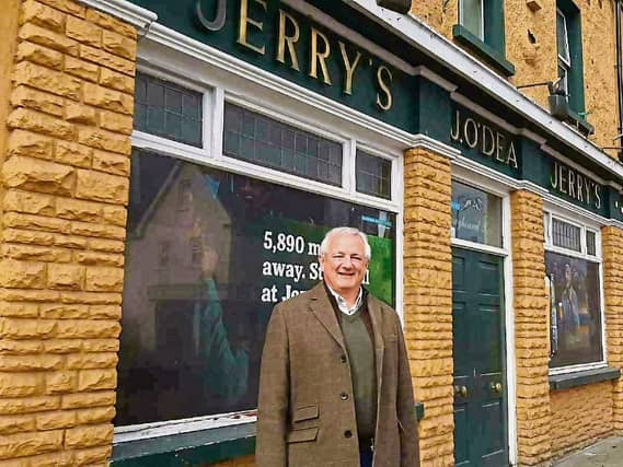 The late Jerry O'Dea pictured outside his popular bar on Mulgrave Street. He has been remembered as 'a proud Limerick city man'
