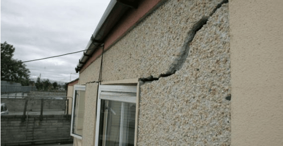 A picture of a home affected by defective blocks