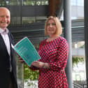 Tomás Ó Síocháin, chief executive of the Western Development Commission and Professor Alma McCarthy, Head of the J.E. Cairnes School of Business and Economics, NUI Galway. Photo:  Aengus McMahon.