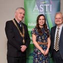 Eamon Dennehy, ASTI President,  Helen Lowe, ASTI Limerick North Branch and Kieran Christie, ASTI General Secretary.