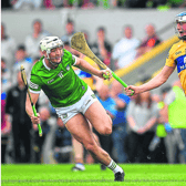 Limerick's Kyle Hayes is closed down by Diarmuid Ryan, of Clare, during the Munster senior hurling championship round robin fixture at Cusack Park, Ennis last month