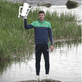 Limerick captain Declan Hannon with the Mick Mackey Cup which will be presented for the first time to the winning captain after Sunday's Munster final Picture: Dave Gaynor