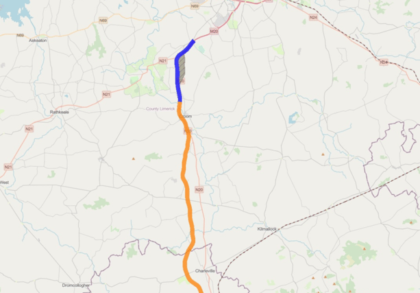 The preferred route option of the N/M20