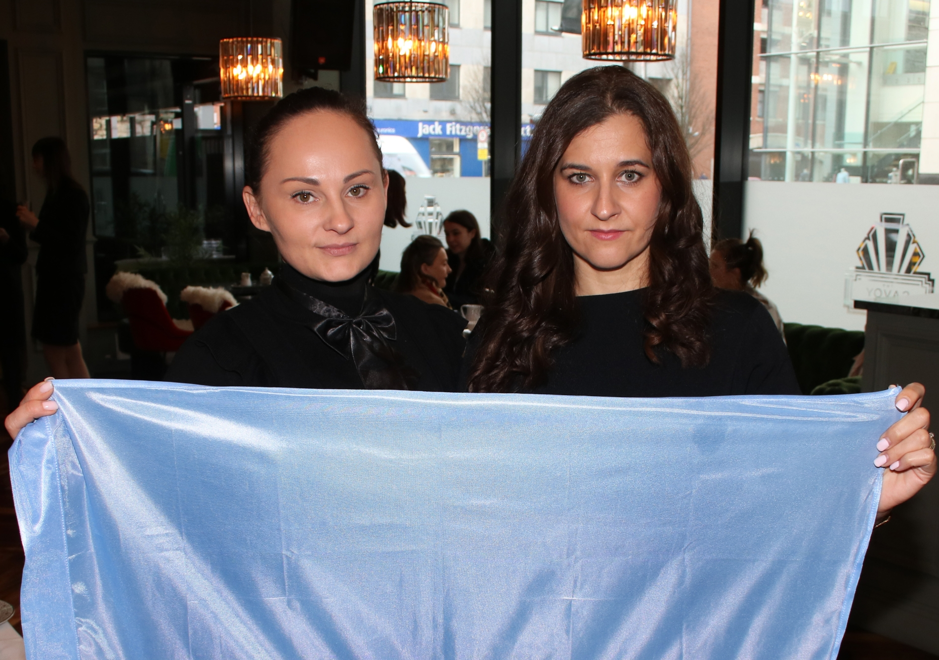 Anna Mazeika(right), organiser of the expo pictured with Natalia Sonewend at a coffee morning for Ukraine earlier this year | PICTURE: Adrian Butler