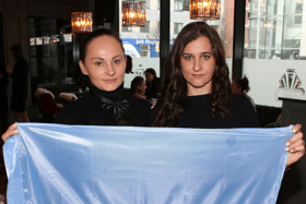 Anna Mazeika(right), organiser of the expo pictured with Natalia Sonewend at a coffee morning for Ukraine earlier this year | PICTURE: Adrian Butler