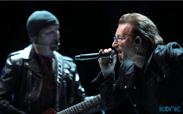 The post on the band’s Twitter says that Bono and the Edge performed to show their “solidarity” with Ukraine