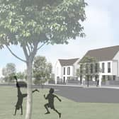 An architect’s impression of the houses planned for Ballylanders