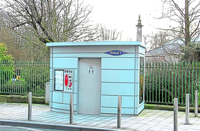 The public toilet outside the People's Park