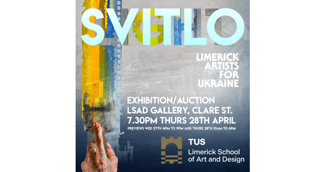 SVITLO, meaning light in Ukrainian, will take place at the LSAD Gallery on Clare St on April 28 at 7.30pm