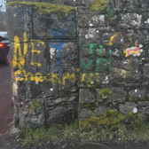Graffiti on the Irish Rail owned bridge over the Park Canal