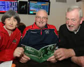 elen and John McKeon, Mungret St Paul's GAA Club with Ramie Dowling, at the Con and Annie Kirby Memorial in Limerick Greyhound Stadium