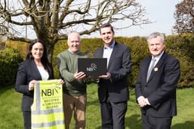 Tara Collins, National Broadband Ireland; Liam Judge, one of the first customers in Limerick to be connected to the NBI network; Seamus O’Donoghue, Digiweb; and Deputy Kieran O’Donnell