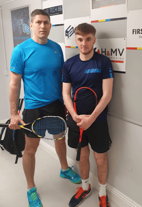 Limerick Lawn Tennis Club's Donal Caroll with Gavin L'estrange