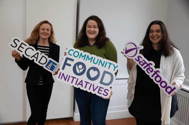 Toni McCaul, SECAD; Hannah Kindregan, Ballyhoura Development; and Joana Da Silva, safefood PIC: Paul Sharp