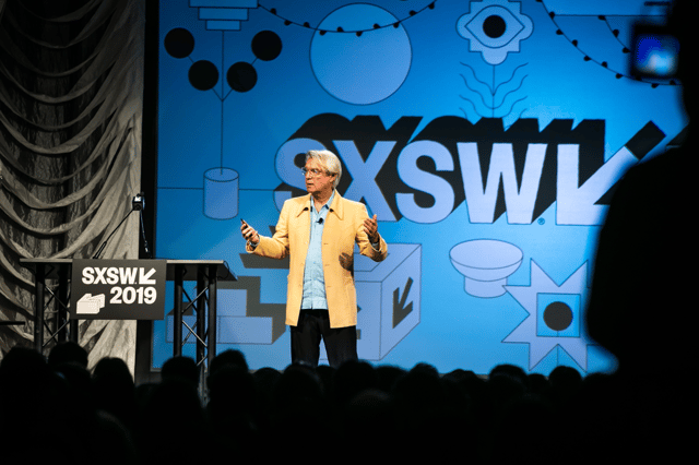Academy Award winning musician David Byrne speaks at SXSW 2019