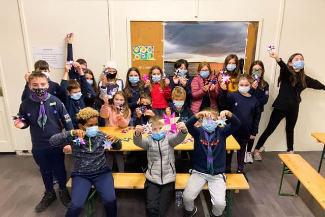 The challenge of creating 5,000 stars was taken up with enthusiasm, and exceeded, she continued, with contributions from individuals and from  members of the West Limerick Mental Health Association, Athea Craft Group, Deel Arts Askeaton, Adare Women’s 2020 Club, Crafty Corner Newcastle West and the 11th Limerick Newcastle West Scouts (pictured).