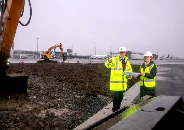 Niall Maloney, airport operations and commercial director at Shannon Airport and Grainne McInerney, head of engineering | PICTURE: ARTHUR ELLIS