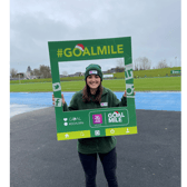 Irish Olympian Róisín Upton pictured at the conclusion of the GOAL Mile event in UL.