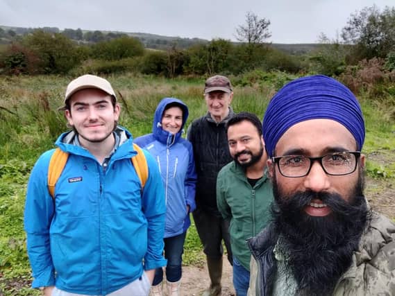 Pictured in Templeglantine were Gearóid McEvoy, Reforest Nation; Shirley Sheehan and Tadhg Mulcahy, Templeglantine Community Development; Dr Navchetan Singh and Satwinder Singh of Ecosikh Ireland.