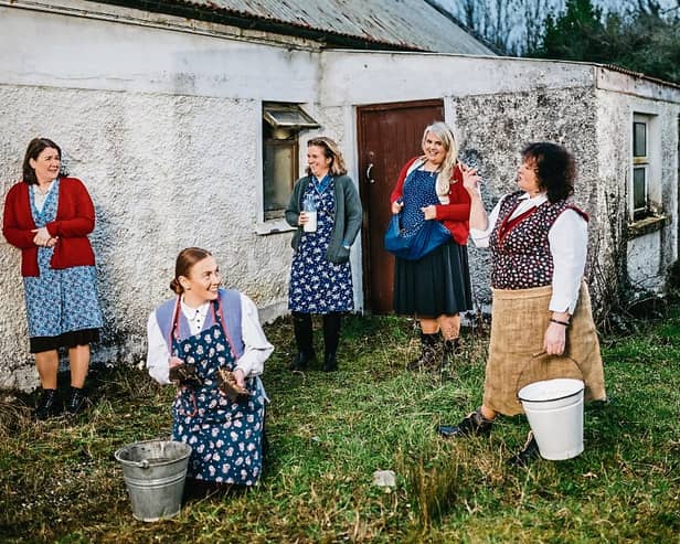 Cast members from the Athea Drama Group pictured ahead of their production of  Dancing at Lughnasa which takes to the stage on February 13 | PICTURES: Marie Keating