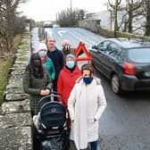 Cllr PJ Carey with Lizzy O'Mahony, Eileen Murphy, Siobhan Kelly, Trish O'Sullivan and Frankie Gammell at the Railway Bridge in Kilmallock which doesn't have a footpath | PICTURE: Adrian Butler