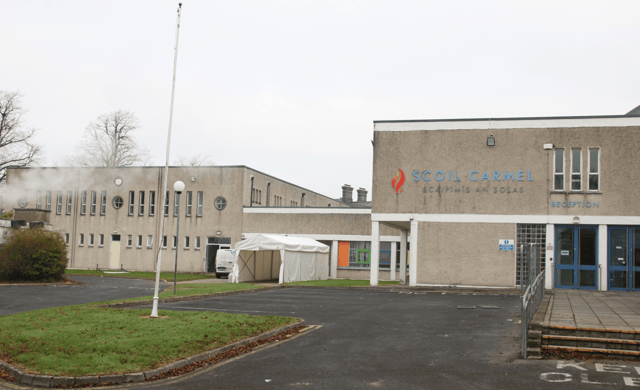 The Covid-19 vaccination centre at the former Scoil Carmel
