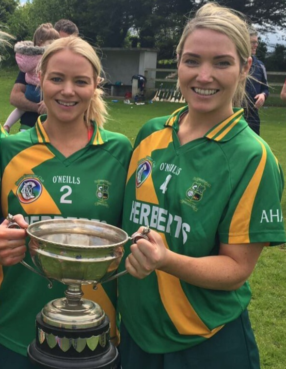 Eileen and Nora Collins celebrate senior success with Ahane in 2018