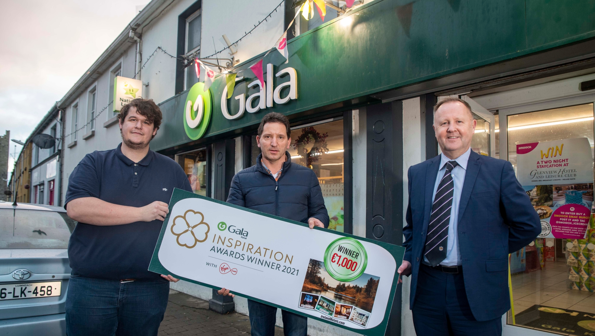 Eoghan Higgins, Gala; Michael Barry, winner and Colin McTaggart, Gala / Picture: Domnick Walsh 