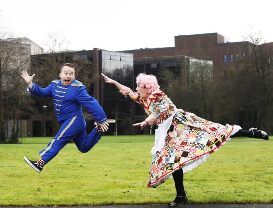 Richie Hayes (Bubbles) and Myles Breen (Dame Noni) will return to the stage at UCH this week | PICTURES: Leon Farrell/Photocall Ireland.