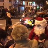 Santa received a huge reception at the turning on of the Christmas lights in 2019 - before the pandemic