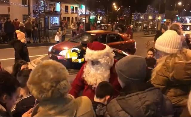 Santa received a huge reception at the turning on of the Christmas lights in 2019 - before the pandemic