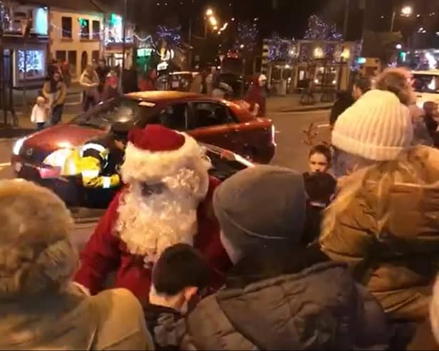 Santa received a huge reception at the turning on of the Christmas lights in 2019 - before the pandemic