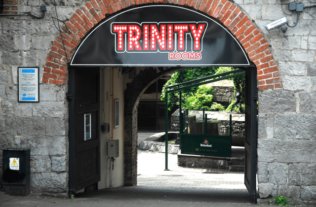 The front of the Granary Building, still in tact, however the buildings behind are gone
