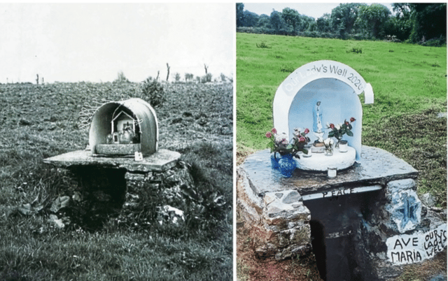Before and after: The holy well in Oola needed a massive clean-up effort after years of neglect