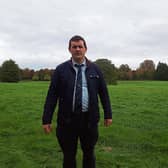 Cllr Frankie Daly pictured at the locally-known Bishop’s Field in Corbally.