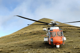 Rescue 117 helicopter pictured during the rescue operation on the Galtee Mountains I PICTURE:  SEMRA