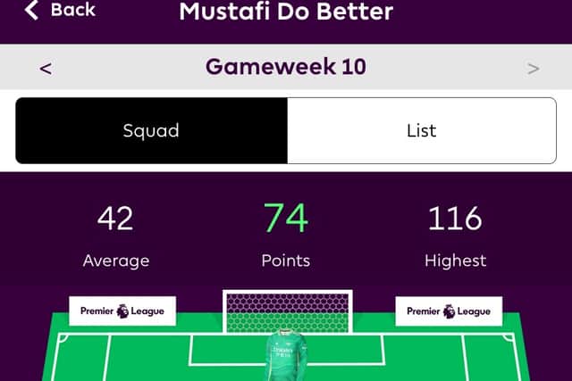 Before the weekend I was ranked 6,795 in the world, not too shabby. But after gameweek 10 I am sitting pretty at 1,162 out of 8,556,268 players in the world. I've never been so high - well there was that one time in the Blue Mountains in Sydney (I'm not sure what you were thinking).