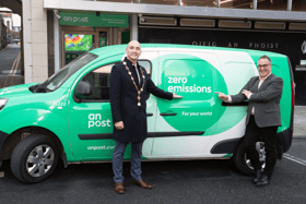 Mayor Daniel Butler pictured with An Post CEO David McRedmond.