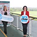 Anne Ryan, HSE Mid-West Community Healthcare and Suzanne Dunne, UL Hospitals Group  at the launch of the staff vaccination campaign