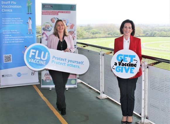 Anne Ryan, HSE Mid-West Community Healthcare and Suzanne Dunne, UL Hospitals Group at the launch of the staff vaccination campaign